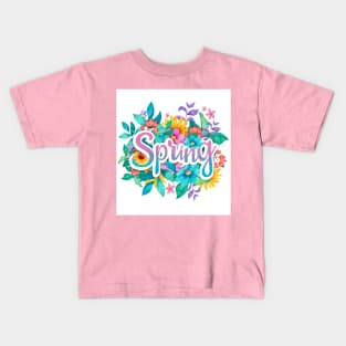 Frohe Frühlingszeit Kids T-Shirt